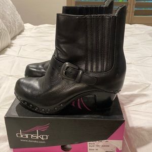 Dansko black belted boots